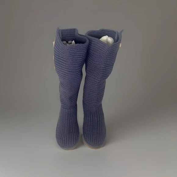 UGG Australia Boots Classic Cardy Knit Tall Boot Womens 8 Sweater Cottage Core - Picture 11 of 13